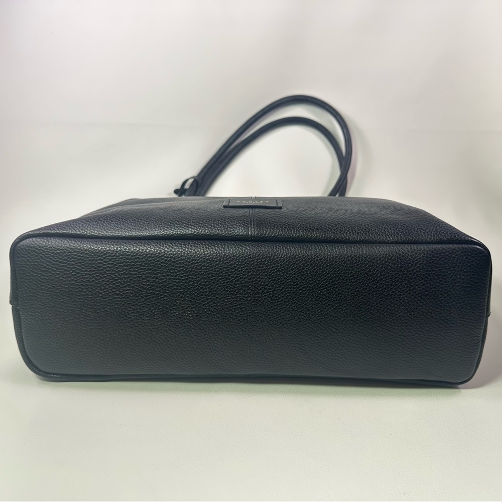 NEW RADLEY LONDON SOUTHWARK LANE BLACK LEATHER ZIP AROUND TOTE - Picture 4 of 14